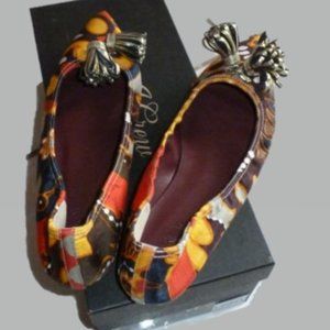J Crew 5.5M Multi Color Flats with Tassels